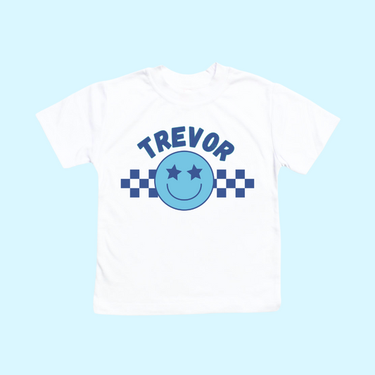 Blue Checkered Smiley