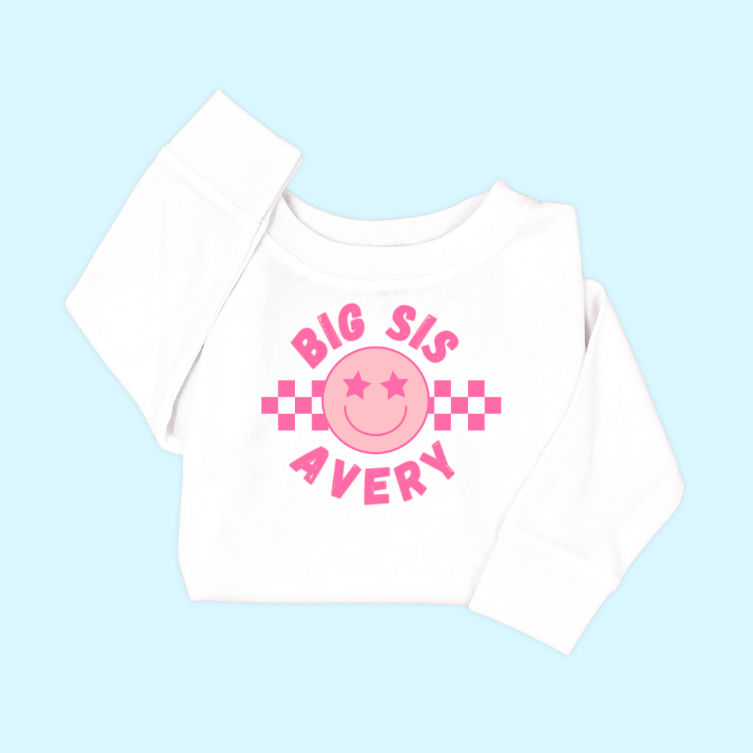 Pink Checkered Big Sis