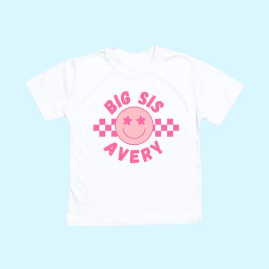 Pink Checkered Big Sis