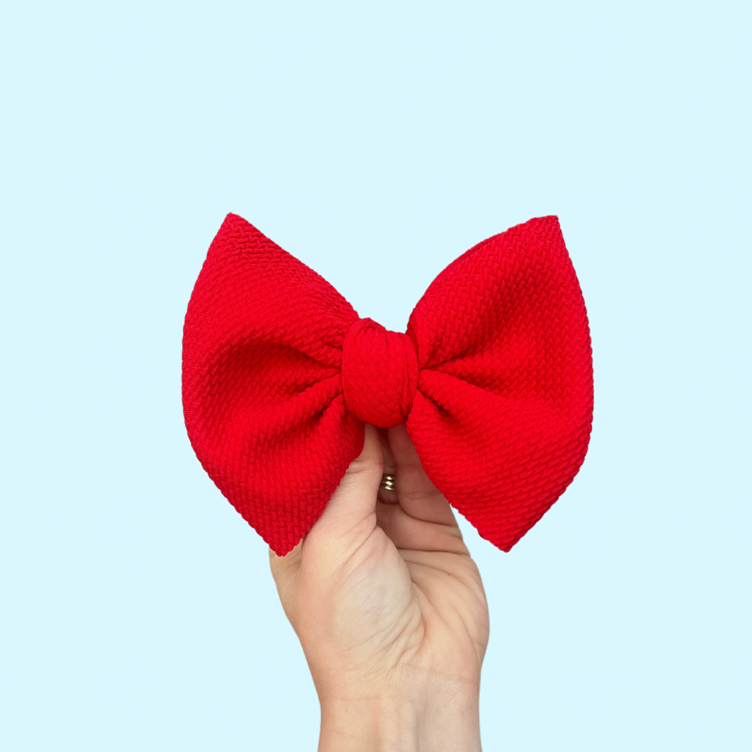 Solid Red Bow