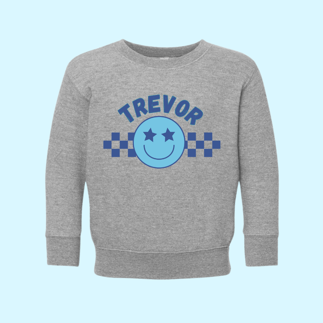 Blue Checkered Smiley