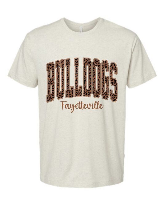 Adult Custom Leopard Bulldogs Tee