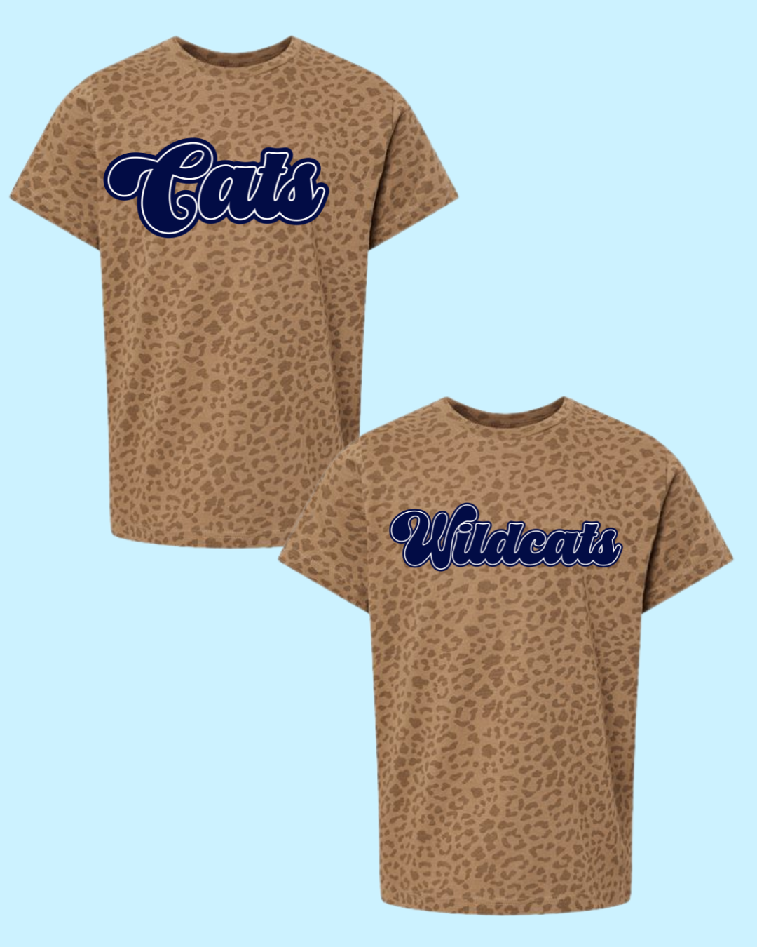 Brown Leopard Cats Tee