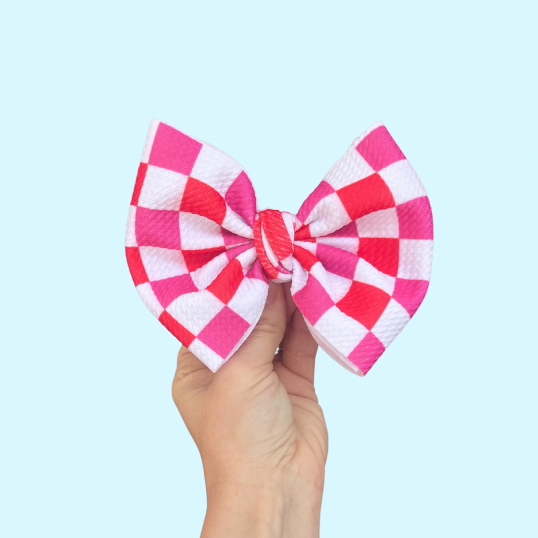 Checkered Love Bow