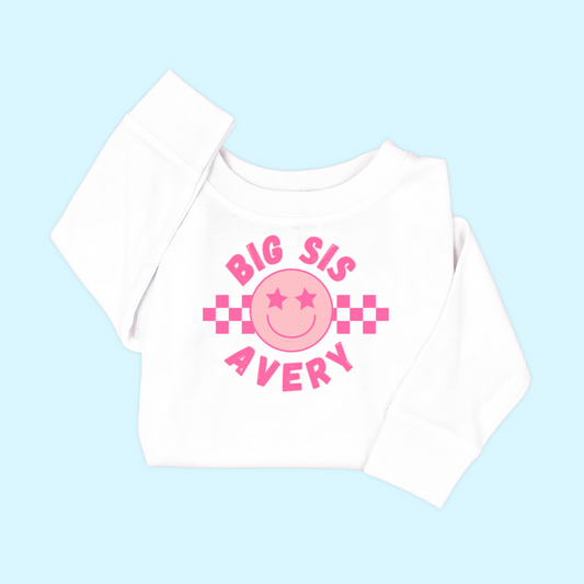 Pink Checkered Big Sis
