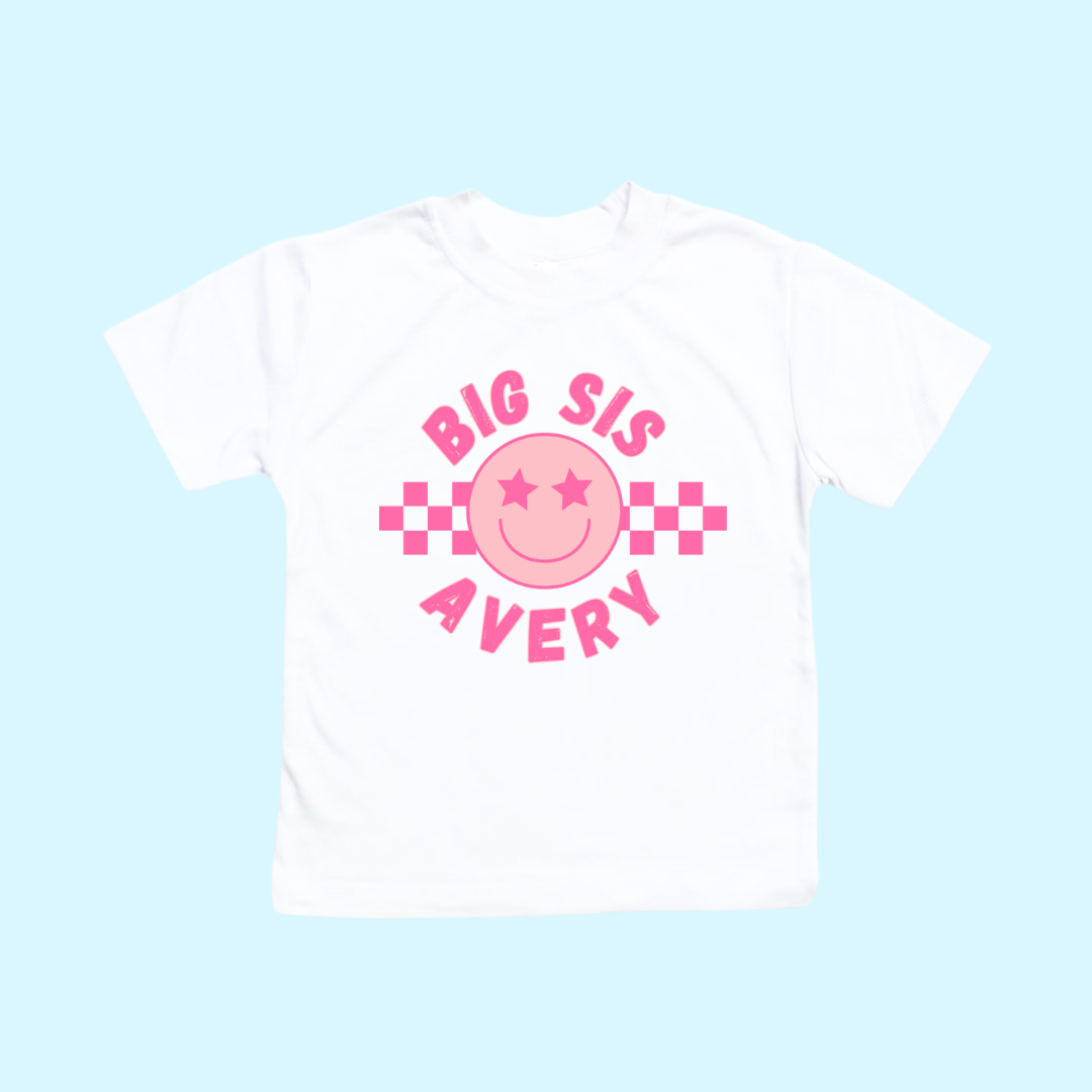 Pink Checkered Big Sis