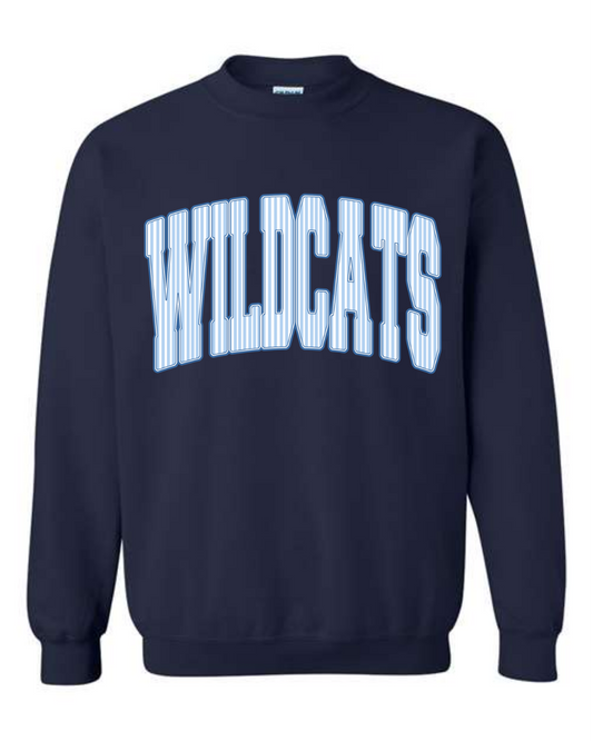 Adult Striped Wildcats Sweatshirt