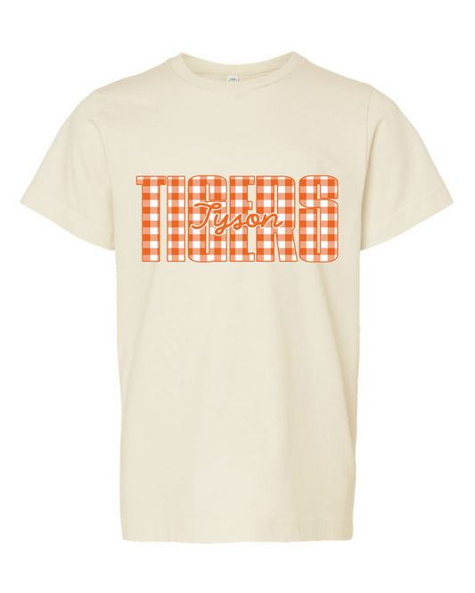 Youth Checkered Tigers Tee