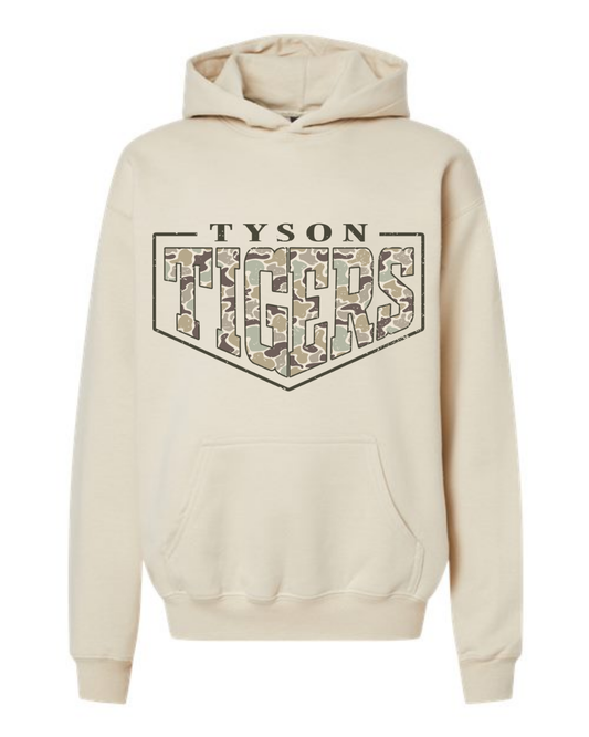 Adult Camo Tigers Hoodie