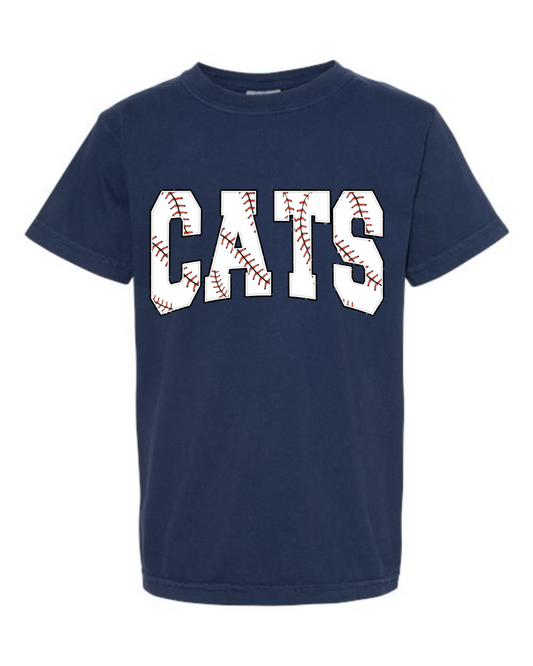 Youth Cats Baseball Tee