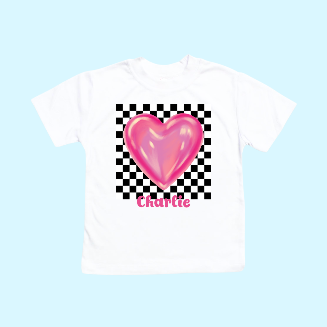 Checkered Pink Heart