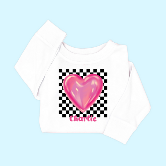 Checkered Pink Heart