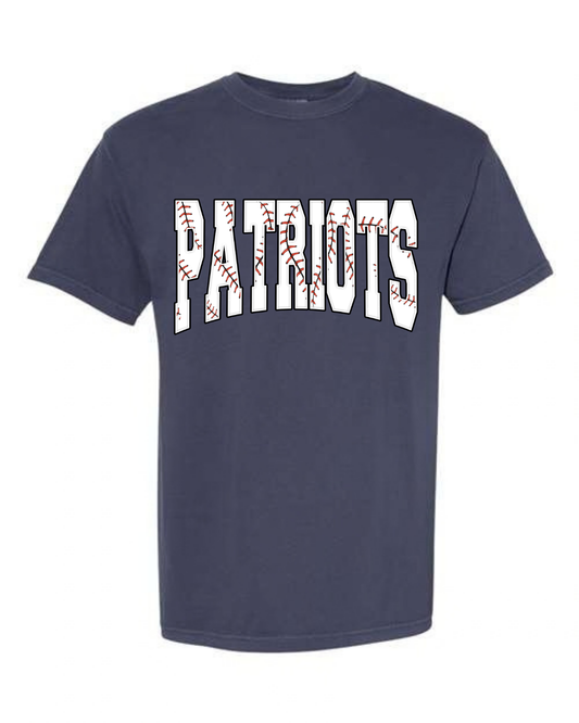 Adult Patriots Letter Navy T-Shirt