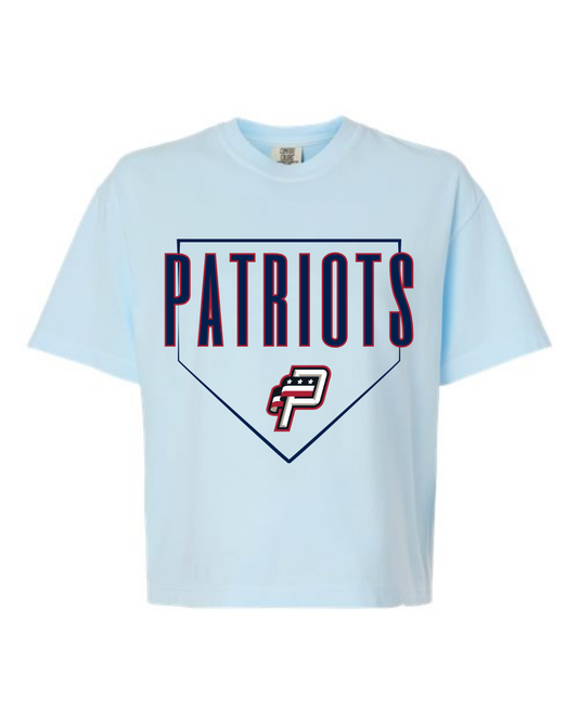Patriots Home Plate Comfort Color Crop