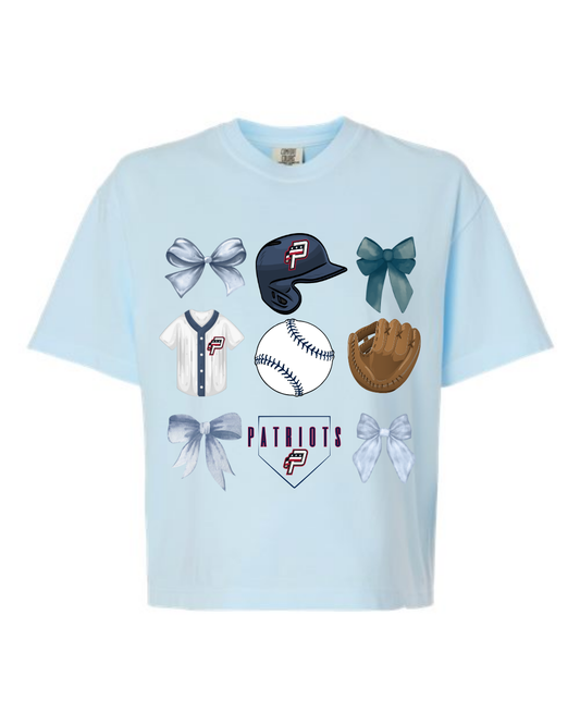 Patriots Grid Comfort Color Crop