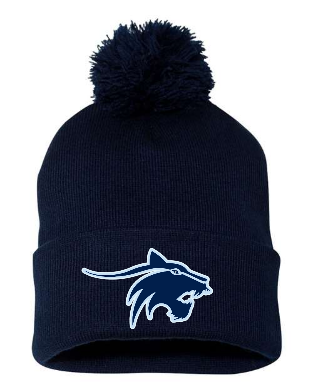 Pom Pom Thundercat Beanie - Embroidered