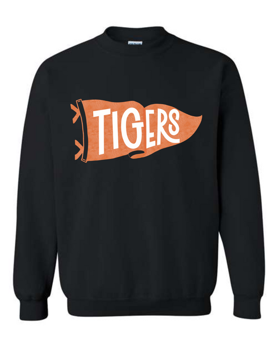 Adult Tiger Pendant Black Crew
