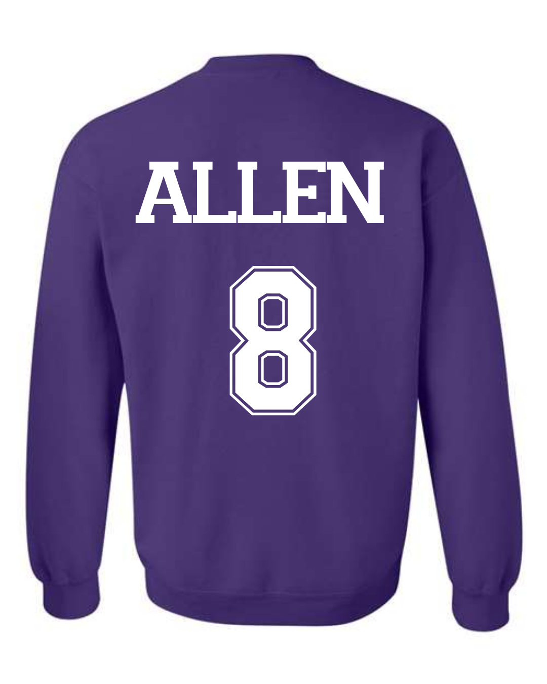 Adult Custom Purple "F" Crewneck