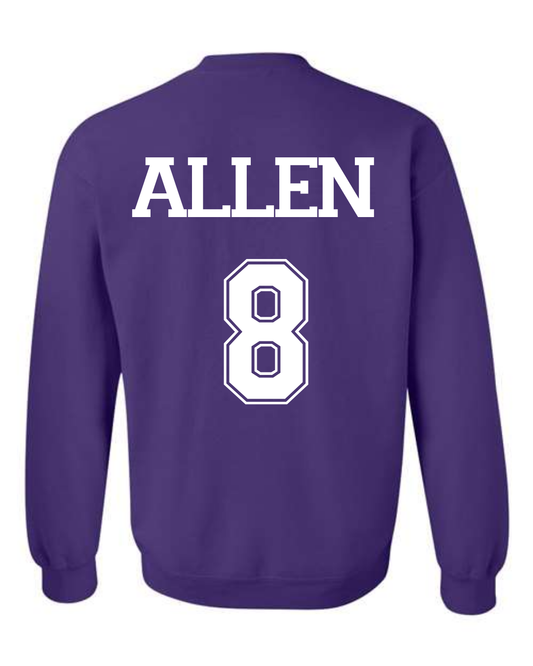 Adult Custom Purple "F" Crewneck