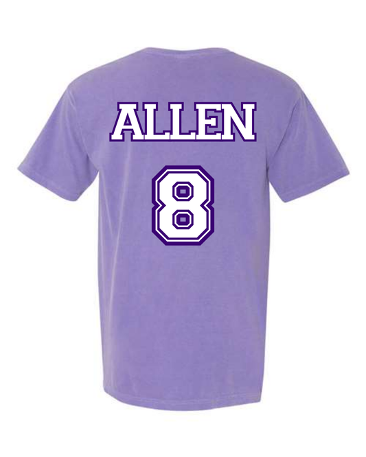 Adult Custom Purple Bulldog Tee