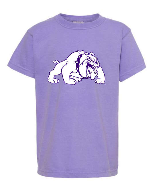 Youth Purple Bulldog Tee